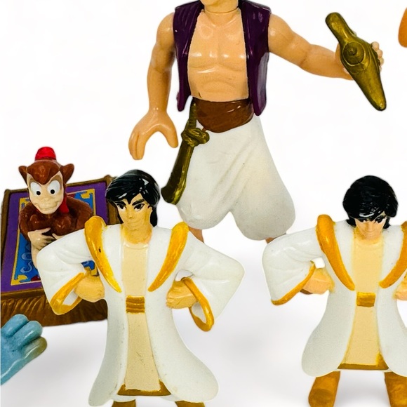 Disney Aladdin Figure Toy Lot Of 8 Jafar Abu Sultan Genie - Picture 3 of 9